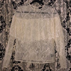New no tag Ivory lace top